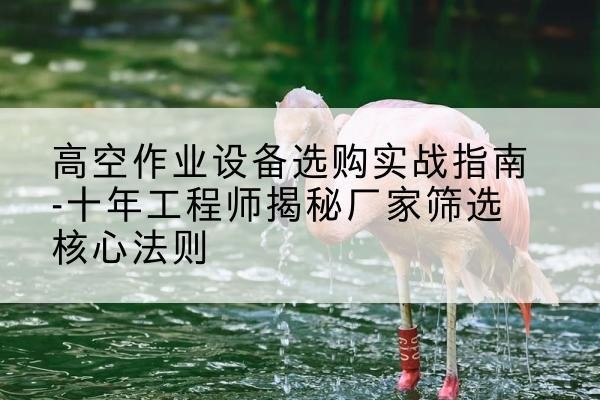 潼关剪叉式升降机厂家-高空作业设备选购实战指南-十年工程师揭秘厂家筛选核心法则