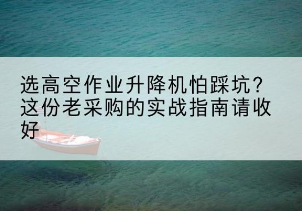 潼关高空作业升降机厂家推荐-选高空作业升降机怕踩坑？这份老采购的实战指南请收好