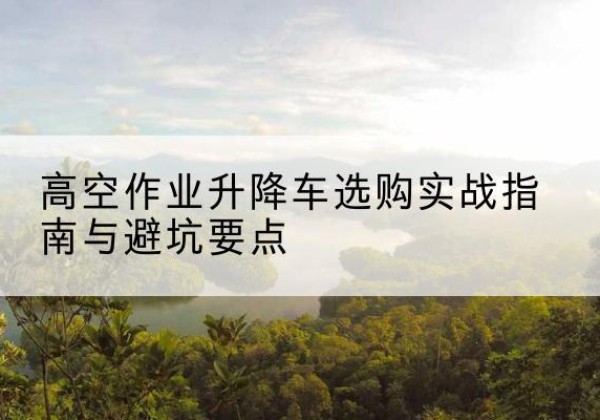 潼关升降车怎么选-高空作业升降车选购实战指南与避坑要点